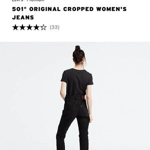 Levi’s 501 cropped black